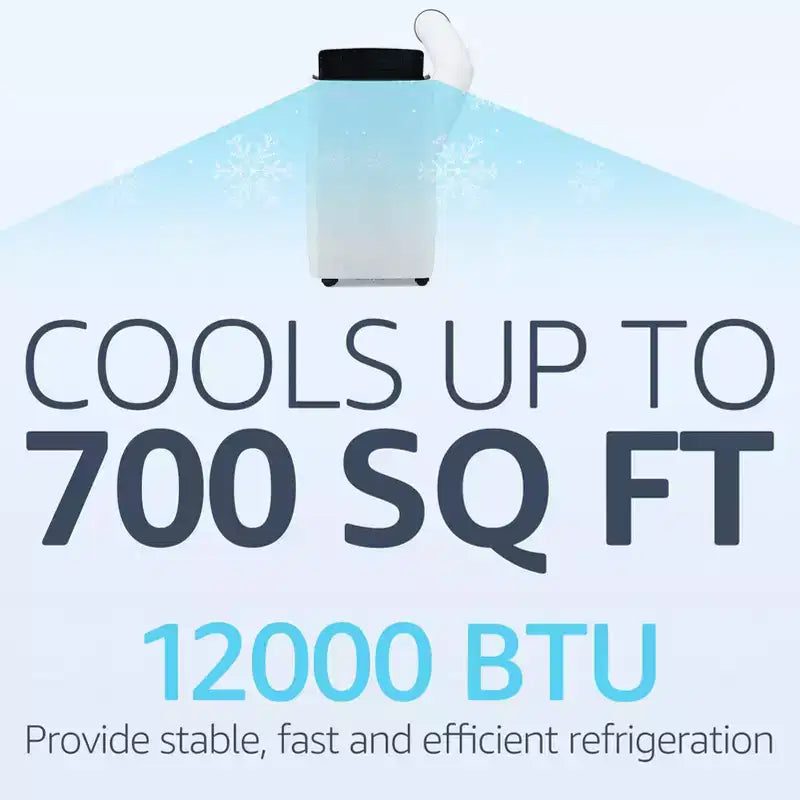 Climatiseur, Climatiseur portable 12000 BTU avec minuterie d'économie d'énergie 24h