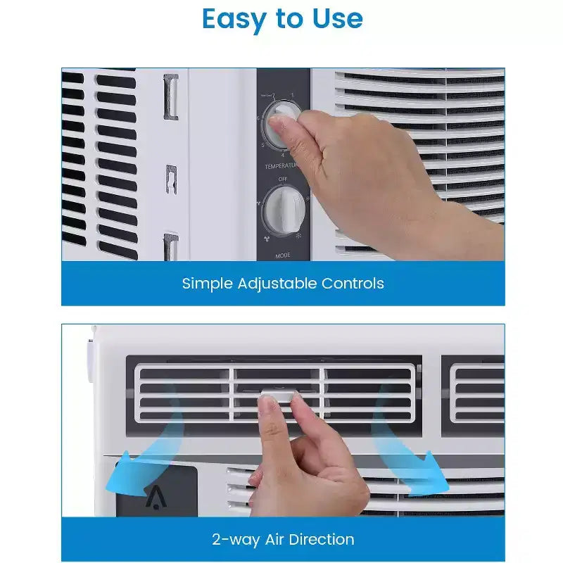 Climatiseur de fenêtre 5000 BTU - Petit climatiseur rafraîchit 14 m²