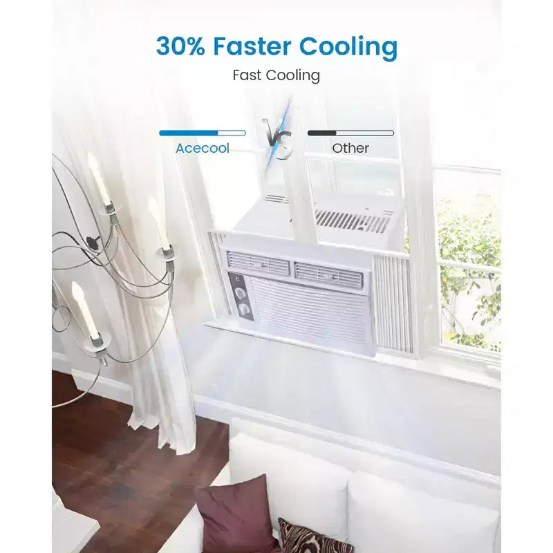 Climatiseur de fenêtre 5000 BTU - Petit climatiseur rafraîchit 14 m²
