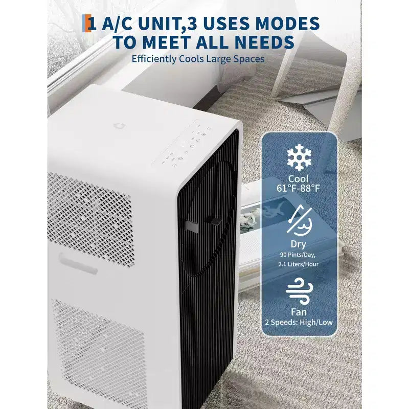 Climatiseur portable 14 000 BTU avec télécommande