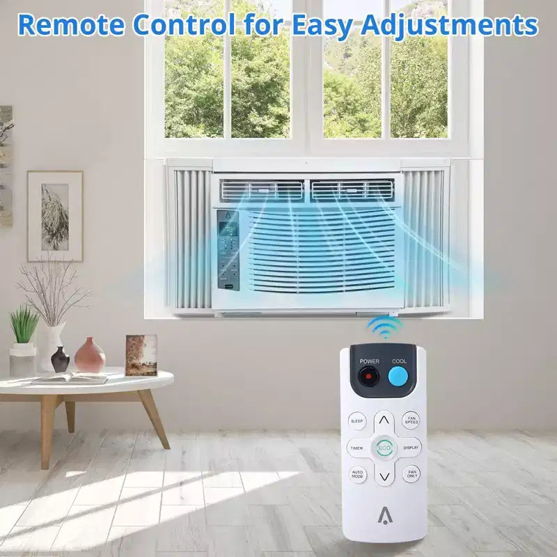 Climatiseurs de fenêtre de 6000 BTU - Jusqu'à 23 m² - Climatiseur de fenêtre de 115 V avec télécommande