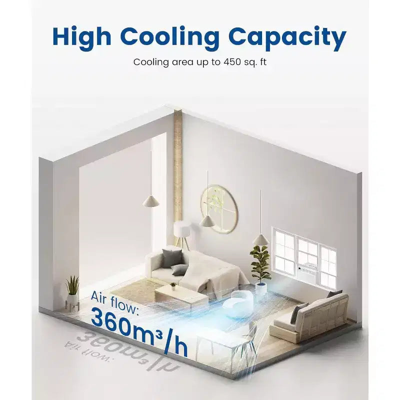 Climatiseur de fenêtre ZAFRO 10 000 BTU, refroidit jusqu'à 42 m², unité de climatisation de fenêtre ultra silencieuse avec télécommande