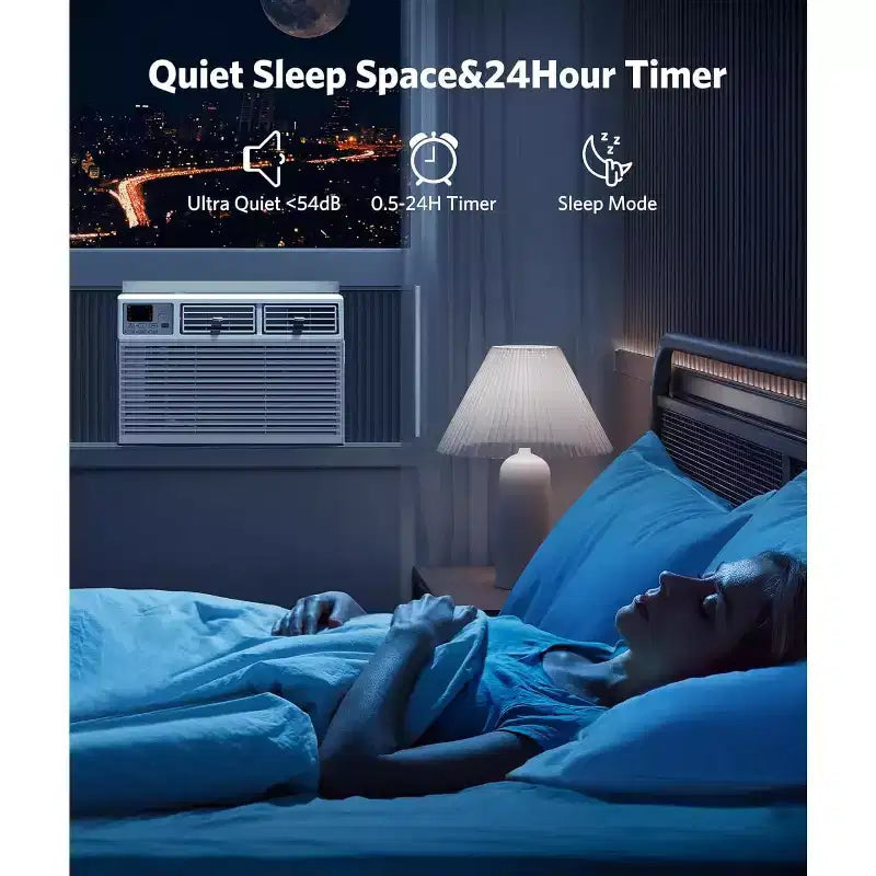 Climatiseur de fenêtre ZAFRO 12 000 BTU, refroidit jusqu'à 51 m², unité de climatisation de fenêtre ultra silencieuse avec télécommande