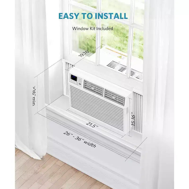 Climatiseur de fenêtre ZAFRO 12 000 BTU, refroidit jusqu'à 51 m², unité de climatisation de fenêtre ultra silencieuse avec télécommande