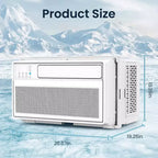 Climatiseur de fenêtre ZAFRO, appareil de climatisation de fenêtre de 12 000 BTU avec télécommande et contrôle par application, rafraîchit les pièces jusqu'à 46,5 m², 6 modes 4 vitesses de ventilation