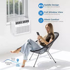 Climatiseur de fenêtre en U ZAFRO 12 000 BTU, rafraîchit jusqu'à 51 m², climatiseur de fenêtre ultra silencieux avec vue dégagée