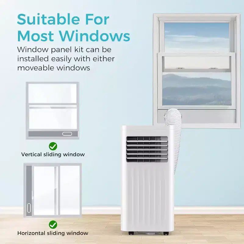 Climatiseurs portables ZAFRO, appareil de climatisation portable avec télécommande, climatiseurs de pièce 4 modes avec affichage numérique