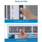 Climatiseur de fenêtre 5000 BTU, Refroidissement rapide pour 14 m² Climatiseur de fenêtre avec commandes mécaniques faciles à utiliser