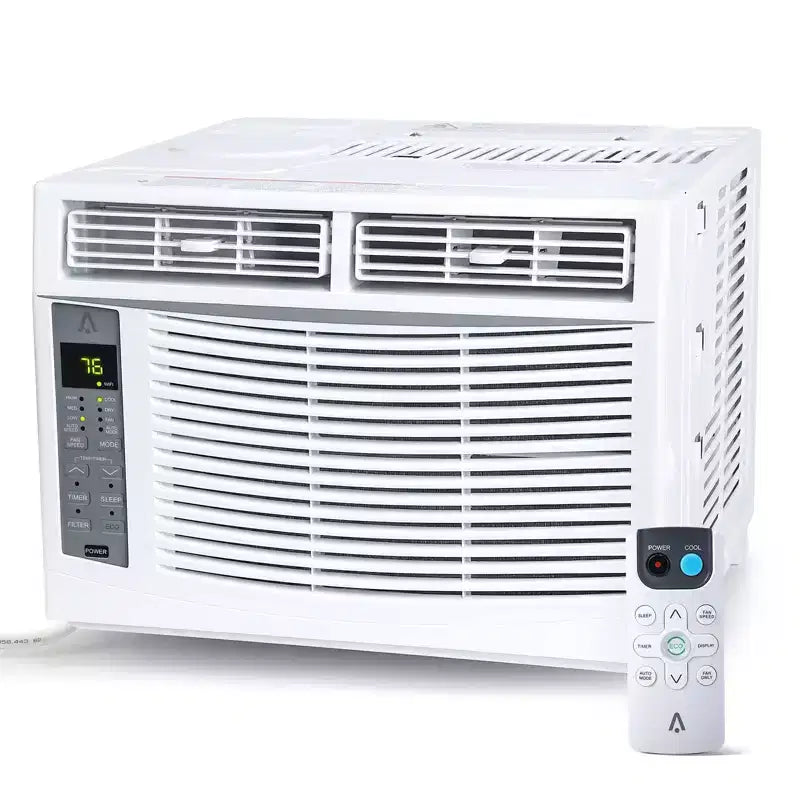 Climatiseur de fenêtre 8000 BTU, unité de climatisation de fenêtre ultra silencieuse pour les pièces jusqu'à 32,5 m²