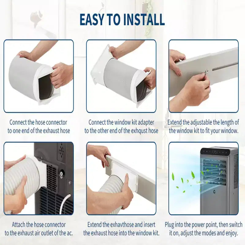 Climatiseur portable 8 000 BTU, unités de climatisation portables 4-en-1 pour pièces avec ventilateur, déshumidificateur, refroidit jusqu'à 32,5 m²