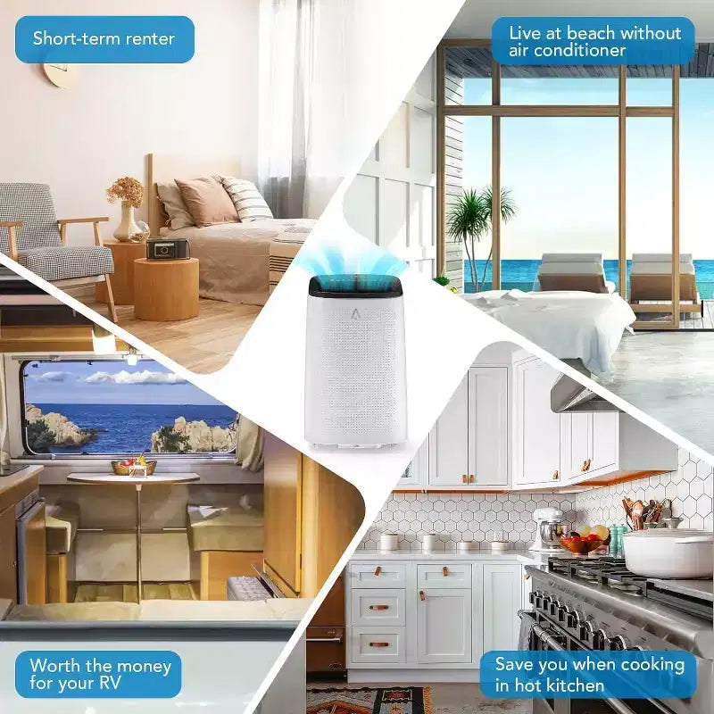Climatiseur portable 15 000 BTU, climatisation portable intégrée avec déshumidificateur et ventilateur, refroidit jusqu'à 79 m² – Idéal pour chambre, bureau, cuisine