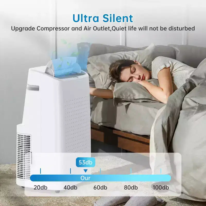 15,000 BTU Portable Air Conditioner, Portable AC Built-in Cool with Dehumidifier, and Fan Cools up to 850 Sq. Ft Bedroom, Office, Kitchen