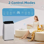 Climatiseurs portables pour pièces jusqu'à 70 m², Climatiseur mobile de 14 000 BTU, Télécommande, Minuteur 24 h, Kit de fenêtre coulissante