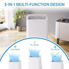 Climatiseurs portables pour pièces jusqu'à 70 m², Climatiseur mobile de 14 000 BTU, Télécommande, Minuteur 24 h, Kit de fenêtre coulissante