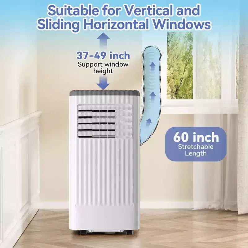 Climatiseur portable 8 000 BTU, unité de climatisation portable pour chambre jusqu'à 32,5 m², refroidissement, déshumidificateur, climatiseur sur pied, minuterie 24h