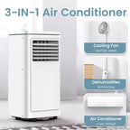 Climatiseur portable ZAFRO, Climatiseur avec fonctions de refroidissement, de ventilation, de déshumidification, mode veille, 55 dB, refroidit jusqu'à 42 m²