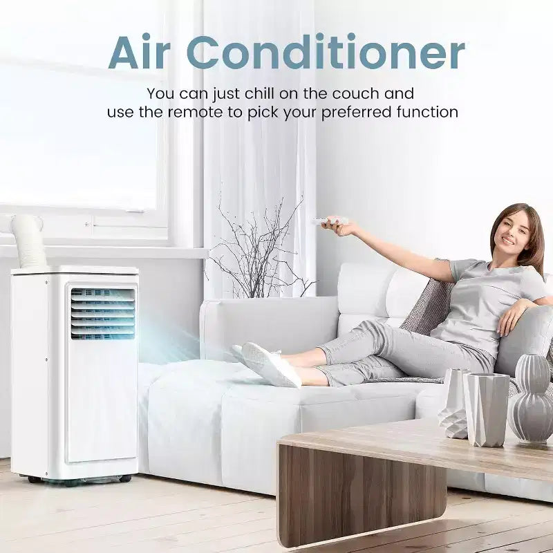 Climatiseur portable ZAFRO, Climatiseur avec fonctions de refroidissement, de ventilation, de déshumidification, mode veille, 55 dB, refroidit jusqu'à 42 m²