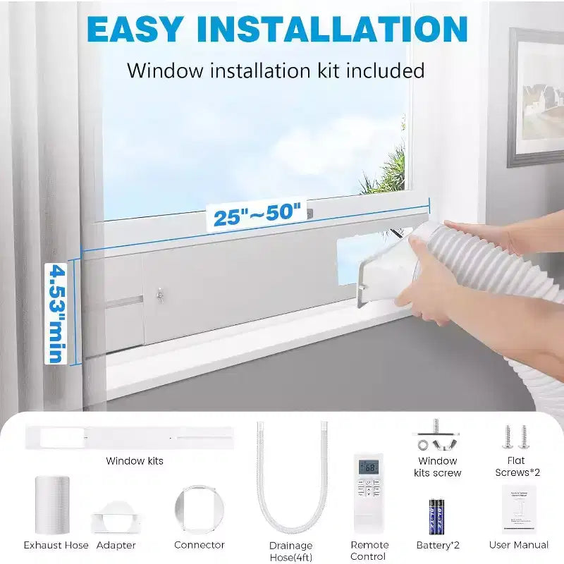 Climatiseurs portables ZAFRO, Climatiseur portable 4 modes avec télécommande/écran LED/minuterie 24h