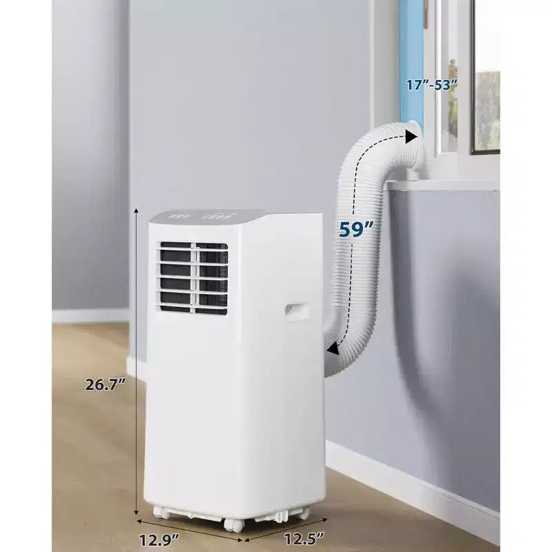 Climatiseur TROPOW, unité 3-en-1 de 8000 BTU avec mode ventilateur, télécommande et conception sans évacuation, climatiseur portable pour pièce.