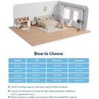 Climatiseur TROPOW, unité 3-en-1 de 8000 BTU avec mode ventilateur, télécommande et conception sans évacuation, climatiseur portable pour pièce.