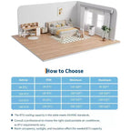 Climatiseur TROPOW, unité 3-en-1 de 8000 BTU avec mode ventilateur, télécommande et conception sans évacuation, climatiseur portable pour pièce.