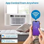 Climatiseur de fenêtre intelligent 8000 BTU - Climatiseur compatible Wi-Fi pour pièces de 32,5 m², Refroidissement silencieux 51 dB 11 EER avec contrôle par application, affichage numérique et télécommande