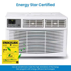 Climatiseur de fenêtre intelligent 8000 BTU - Climatiseur compatible Wi-Fi pour pièces de 32,5 m², Refroidissement silencieux 51 dB 11 EER avec contrôle par application, affichage numérique et télécommande