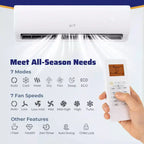 Climatiseur et Chauffage Mini Split connecté Wi-Fi Costway 11500/11500/17000/23000 BTU, compatible Alexa