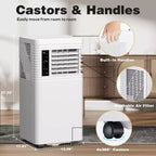 Climatiseur portable 8000 BTU avec télécommande – Unité 3-en-1 pour chambre, pièce, garage, camping-car – Comprend minuterie, affichage et kit de fenêtre – Blanc