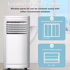 Climatiseur portable 8000 BTU, refroidit les pièces jusqu'à 32,5 m², climatisation 4 en 1 avec télécommande, écran LED, minuterie 24h