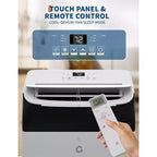 Acekool Climatiseur portable 12 000 BTU - Refroidissement, déshumidificateur et ventilateur 3-en-1 pour pièces jusqu'à 51 m², écran LED, télécommande