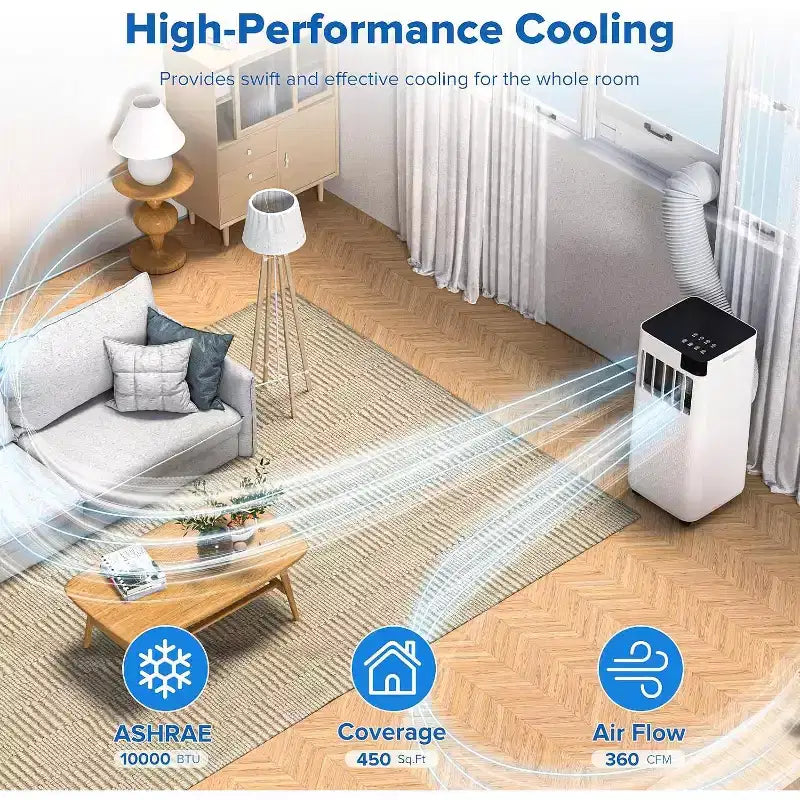 Climatiseurs portables ZAFRO, appareil de climatisation portable avec modes froid, ventilateur et déshumidificateur/refroidissement rapide/économique/télécommande
