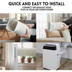 Climatiseur portable Acekool 10000 BTU, 3-en-1 CA avec ventilateur et déshumidificateur, télécommande, 3 vitesses, minuterie 24h, rafraîchit les pièces jusqu'à 42 m², installation facile