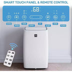 Climatiseur portable Acekool 14000 BTU, climatiseur silencieux 3-en-1 avec déshumidificateur et ventilateur, télécommande, minuterie, refroidit jusqu'à 70 m², installation facile, mobilité