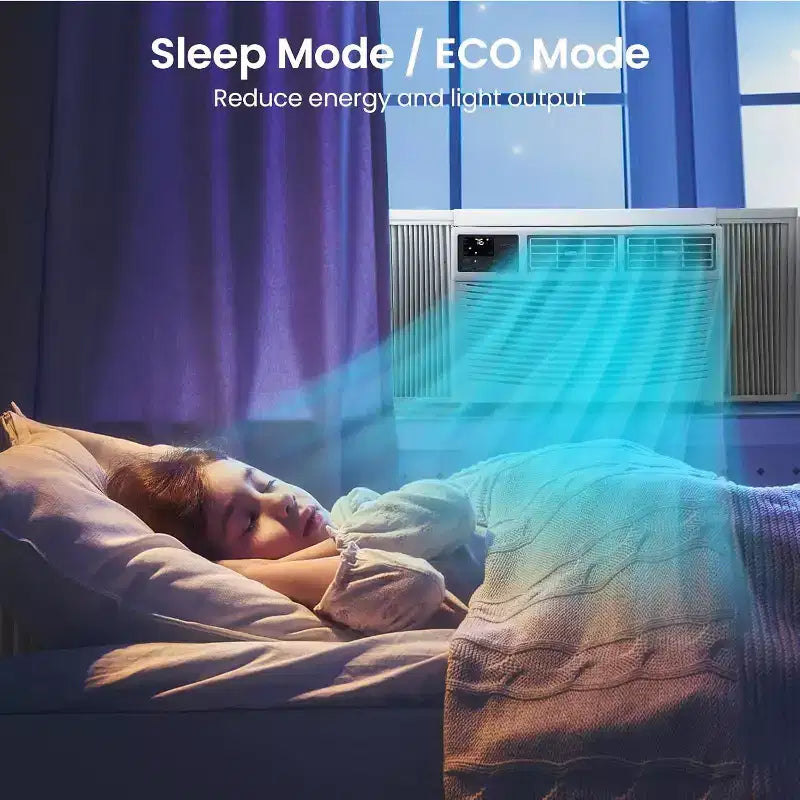 Climatiseur de fenêtre Acekool 10000 BTU, unité de climatisation intelligente Wi-Fi rafraîchissant les pièces jusqu'à 42 m², silencieux et économe en énergie, contrôle par application à distance, installation facile