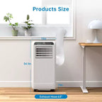 Climatiseur portable 8000 BTU avec refroidissement efficace, design compact et léger pour un transport facile, idéal pour les pièces petites à moyennes.
