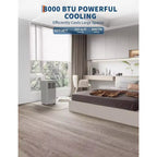 Climatiseur portable Acekool 8000 BTU, unité de climatisation 3-en-1 avec ventilateur et déshumidificateur, télécommande et minuterie 24h, rafraîchit des pièces jusqu'à 32,5 m²