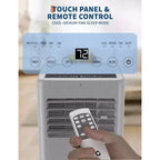 Climatiseur portable Acekool 8000 BTU, unité de climatisation 3-en-1 avec ventilateur et déshumidificateur, télécommande et minuterie 24h, rafraîchit des pièces jusqu'à 32,5 m²