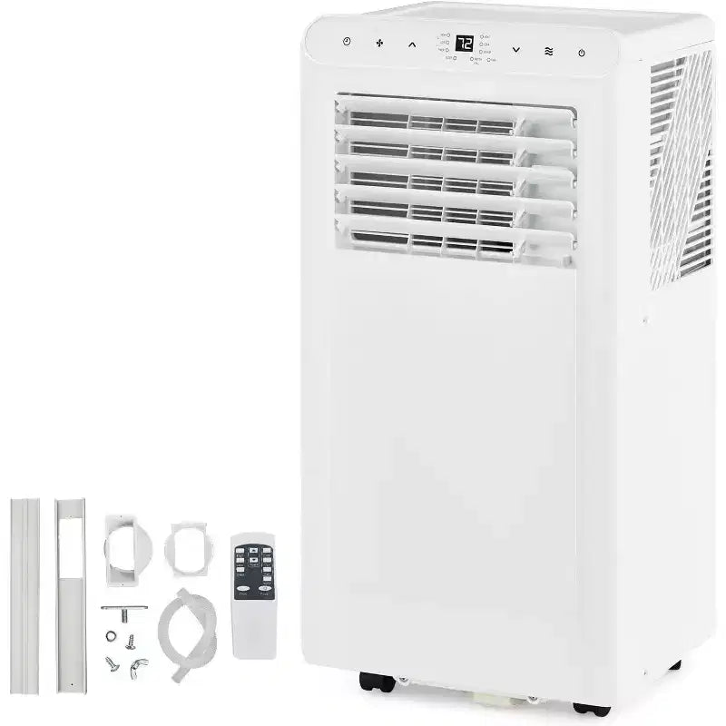 Acekool 8,000 BTU Portable Air Conditioner, 4-in-1 AC Dehumidifier Fan, for Rooms up to 350 Sq. Ft, Timer, Remote, Easy Move
