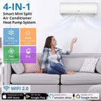Climatiseur et Chauffage Acekool 9000 BTU Mini Split, SEER2 20, Compatible Wi-Fi, Mural pour Pièces Jusqu'à 42 m²