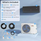 Climatiseur Costway 9100BTU Wifi Mini Split AC 20.5 SEER2 115V Inverter Blanc/Gris