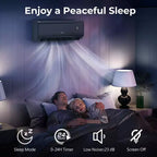 Climatiseur Costway 9100BTU Wifi Mini Split AC 20.5 SEER2 115V Inverter Blanc/Gris