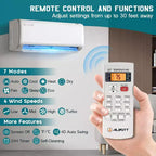 AMERLIFE Climatiseur Mini Split Pompe à Chaleur, Climatiseur Onduleur Energy Star avec Contrôle Intelligent Wi-Fi