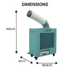 Climatiseur extérieur Equator 3-en-1 AC Chauffage 9000 BTU IP24 à roulettes 110V