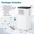 Climatiseur portable Costway 8000/10000 BTU avec ventilateur et déshumidificateur, télécommande