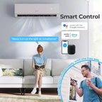 Climatiseur Chauffage Mini Split Costway 24000 BTU avec Kit d'installation de Pompe à Chaleur 2 Tonnes