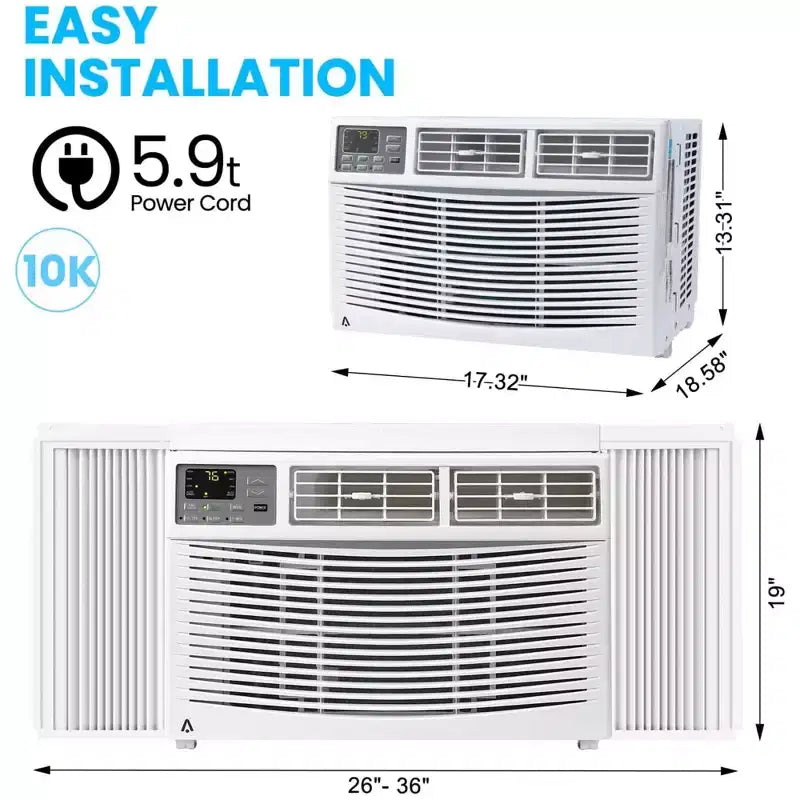 Climatiseur de fenêtre compact GustoWave, blanc, neuf