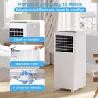 Climatiseur portable Acekool 8 000 BTU, 3-en-1 CA avec ventilateur et déshumidificateur, mode veille, refroidit des pièces jusqu'à 23 m²