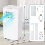 Climatiseur portable Acekool 8 000 BTU, ventilateur et déshumidificateur 3-en-1, climatiseur silencieux avec télécommande, minuterie, kit de fenêtre pour pièces jusqu'à 32,5 m²