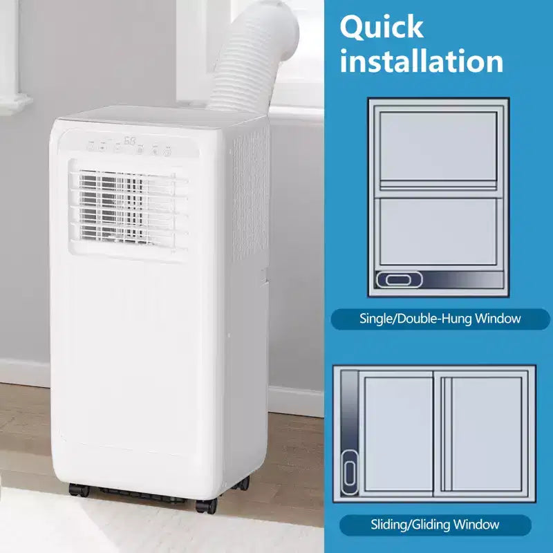 Climatiseur portable Acekool 8 000 BTU, ventilateur et déshumidificateur 3 en 1, télécommande, minuterie 24h pour pièces jusqu'à 32,5 m²